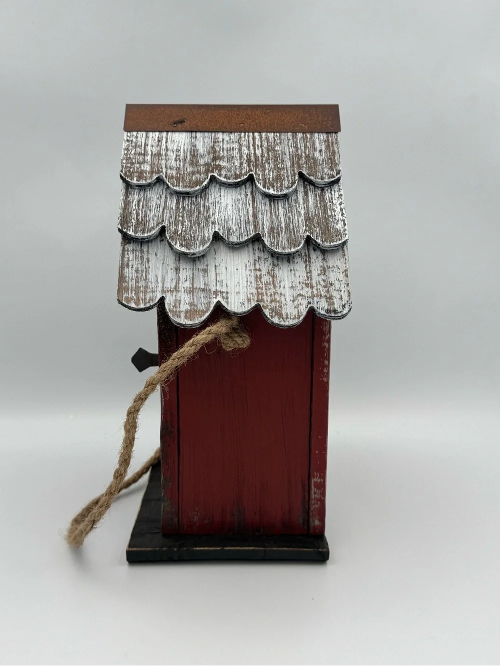Tellon Collections Rustic Red Cross Wooden Hanging Birdhouse Farmhouse Decor‎